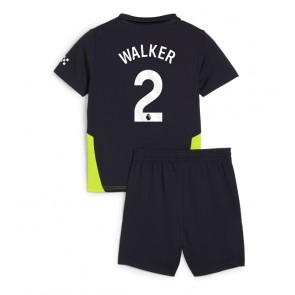 Manchester City Kyle Walker #2 Dětské Venkovní dres komplet 2024-25 Krátký Rukáv (+ trenýrky)